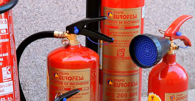 Extintores específicos para cada tipo de fuegos